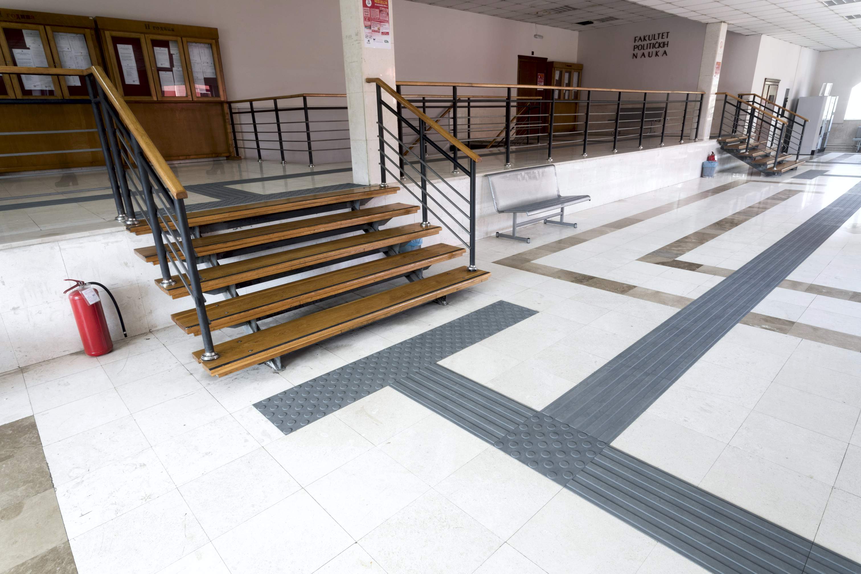 Tactile paths hallway